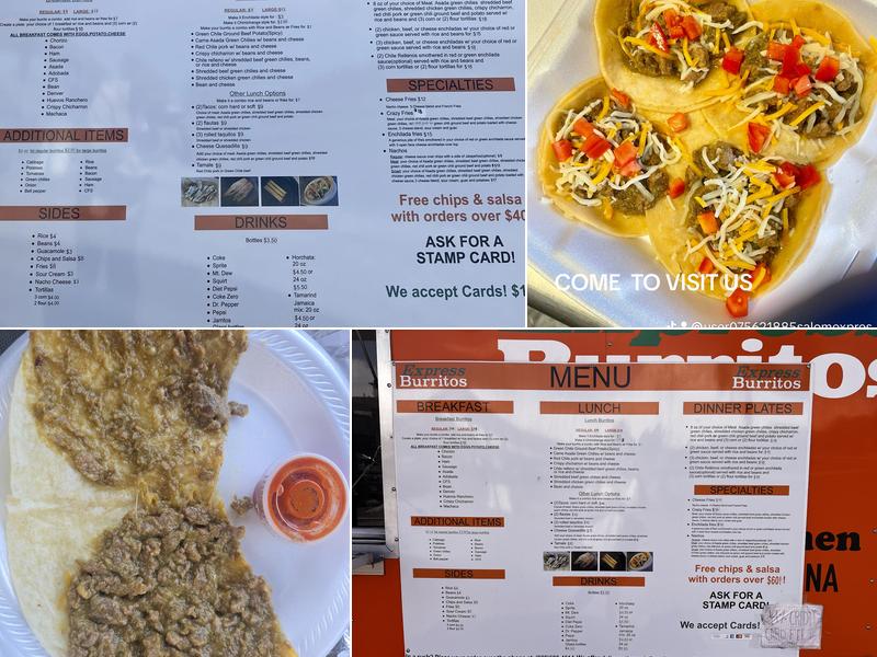 Express Burritos Menu