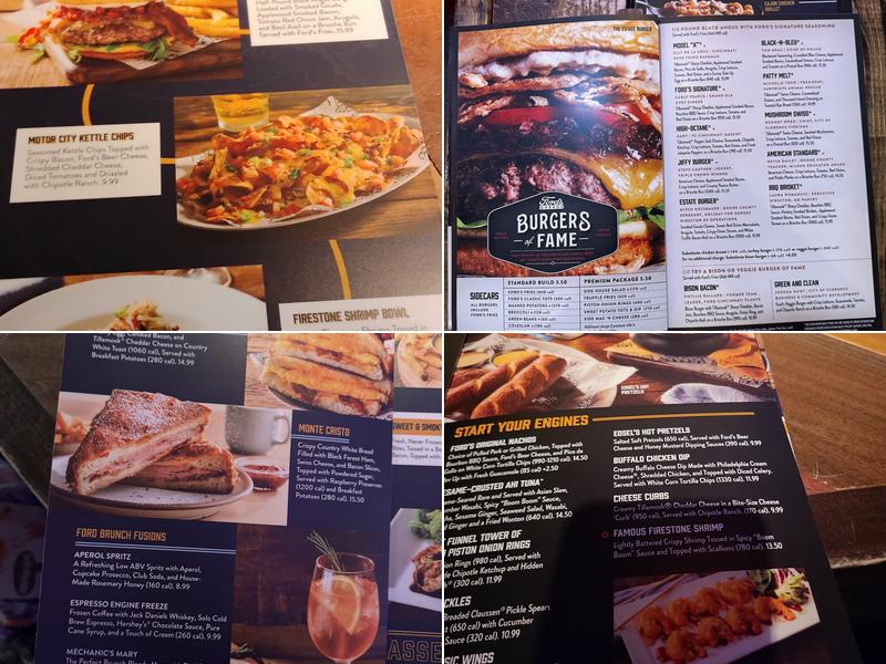 Ford's Garage Florence Menu