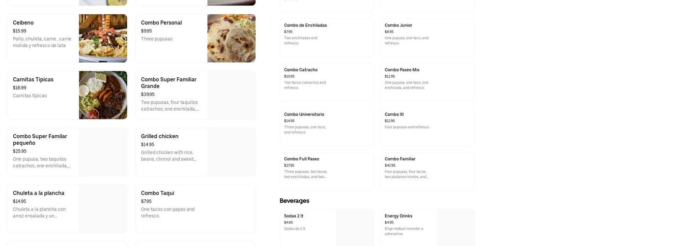 Gari Maria Restaurant. Menu