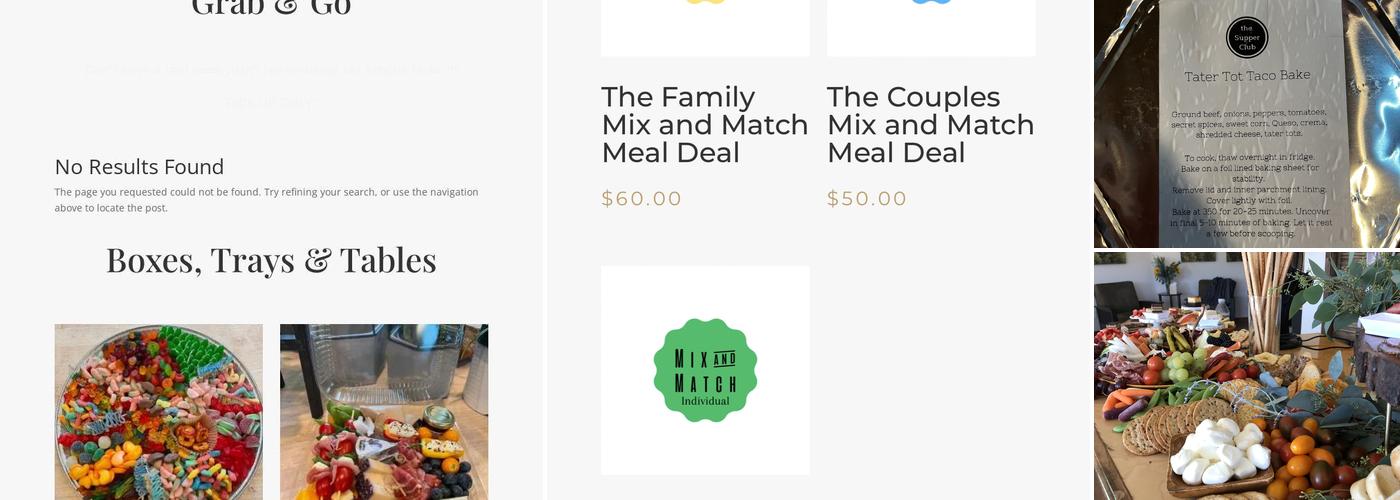 the. Supper Club Spokane Menu