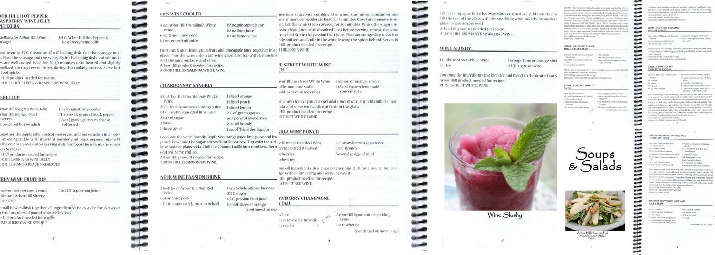 Arbor Hill Grapery & Winery Menu