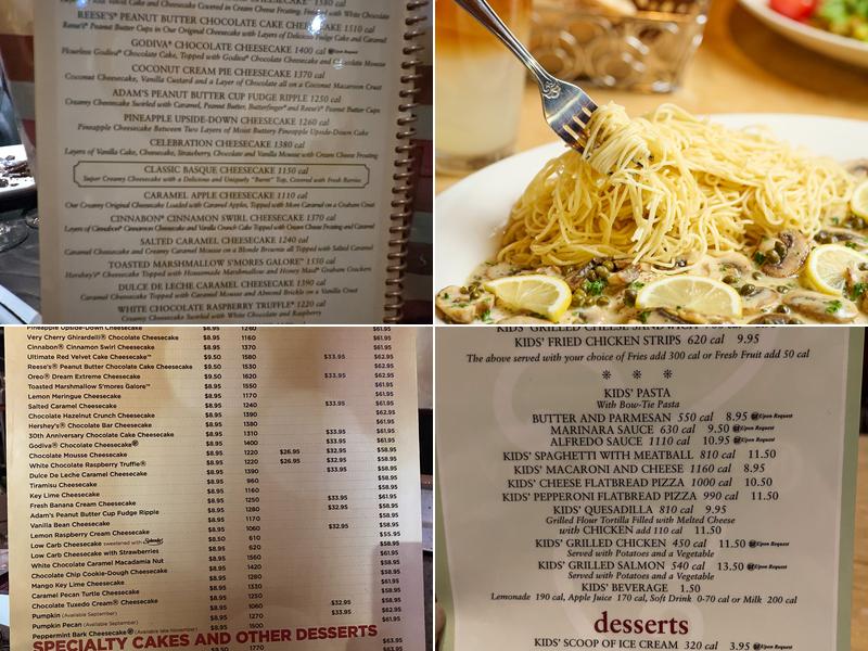 The Cheesecake Factory Menu