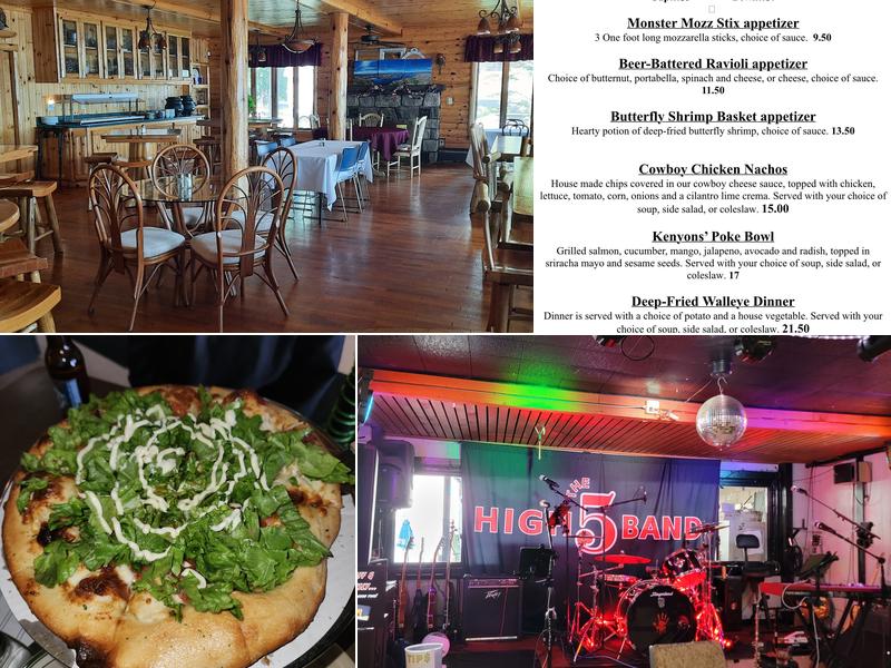 Kenyon's Lakeside Resort Menu