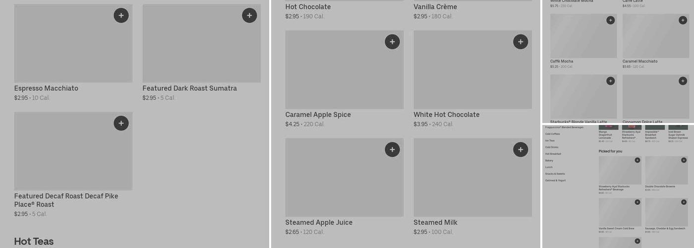 Starbucks Menu