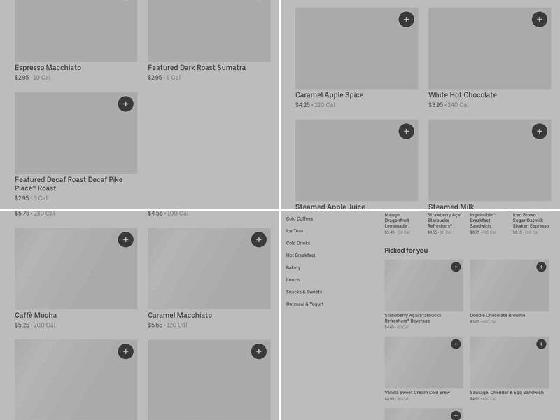 Starbucks Menu