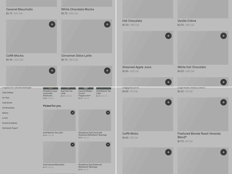Starbucks Menu