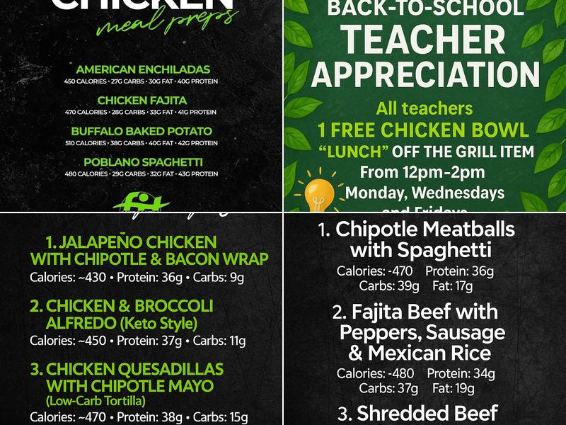 Fit Kitchen Menu