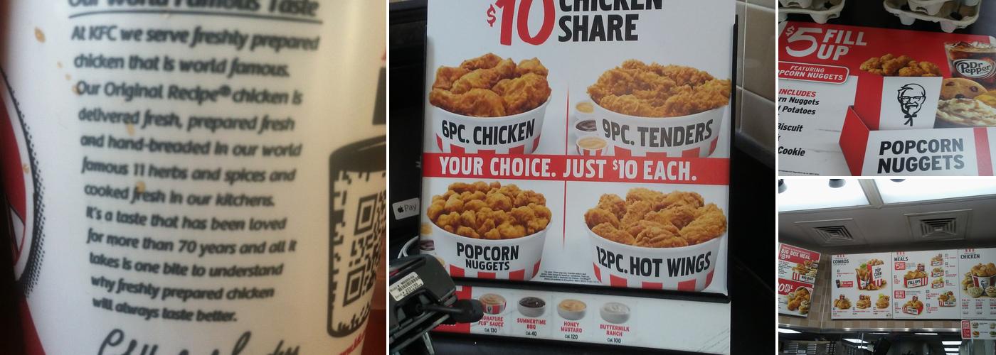 KFC Menu