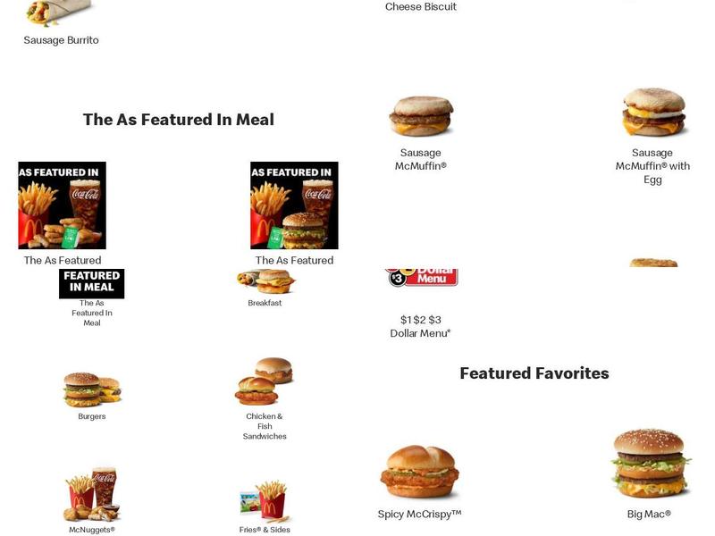 McDonald's Menu