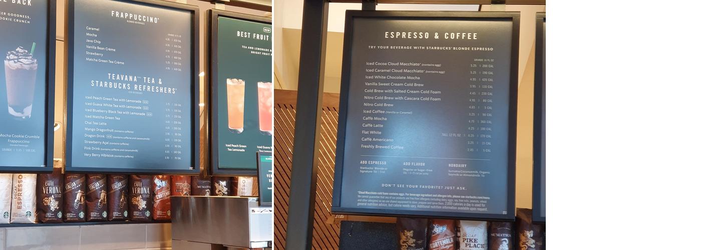 Starbucks Menu