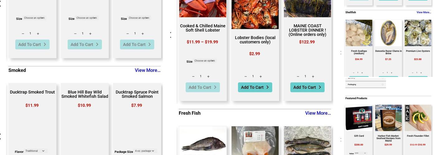 Harbor Fish Market Scarborough Menu