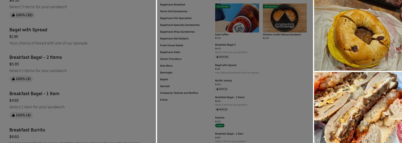 Bagelman New Milford Menu