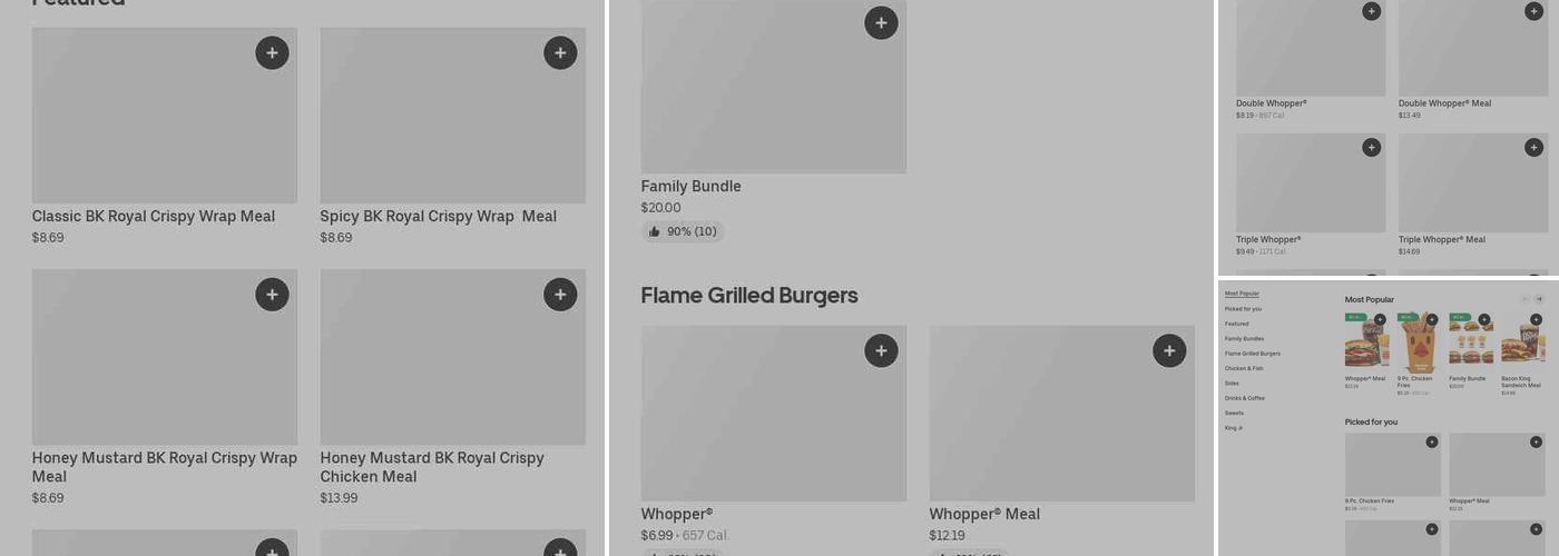 Burger King Menu