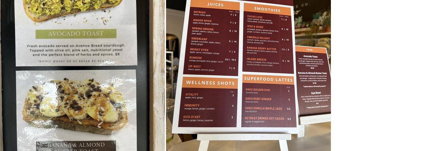 Refresh Juice Co Menu