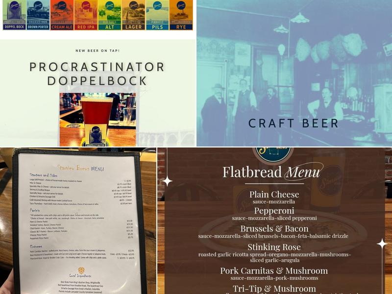 Starview Brews Menu