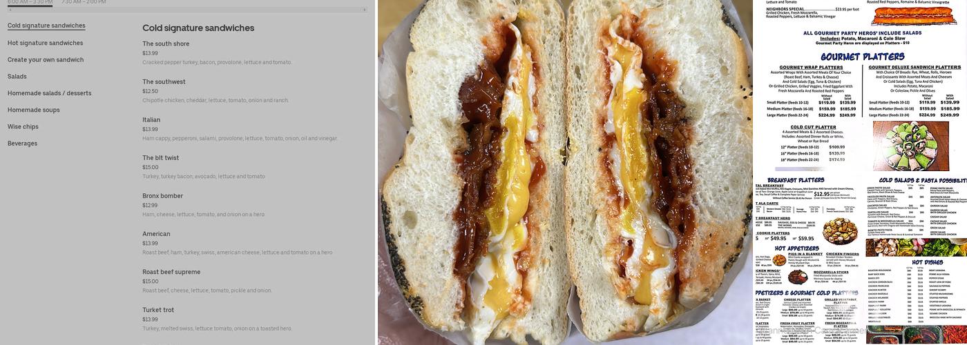 Neighbors deli & catering Menu