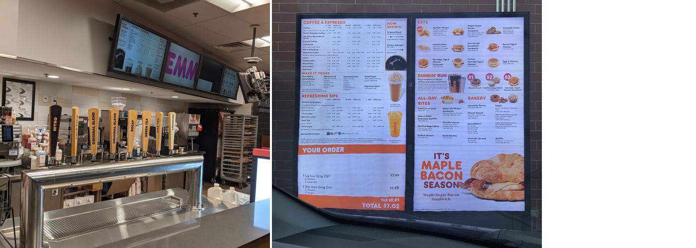 Dunkin' Menu