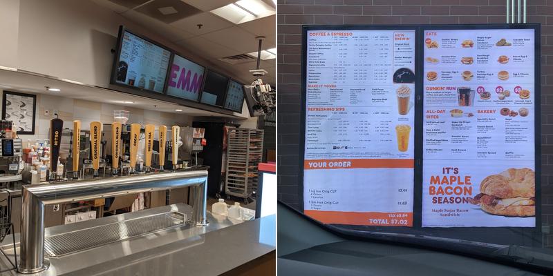 Dunkin' Menu