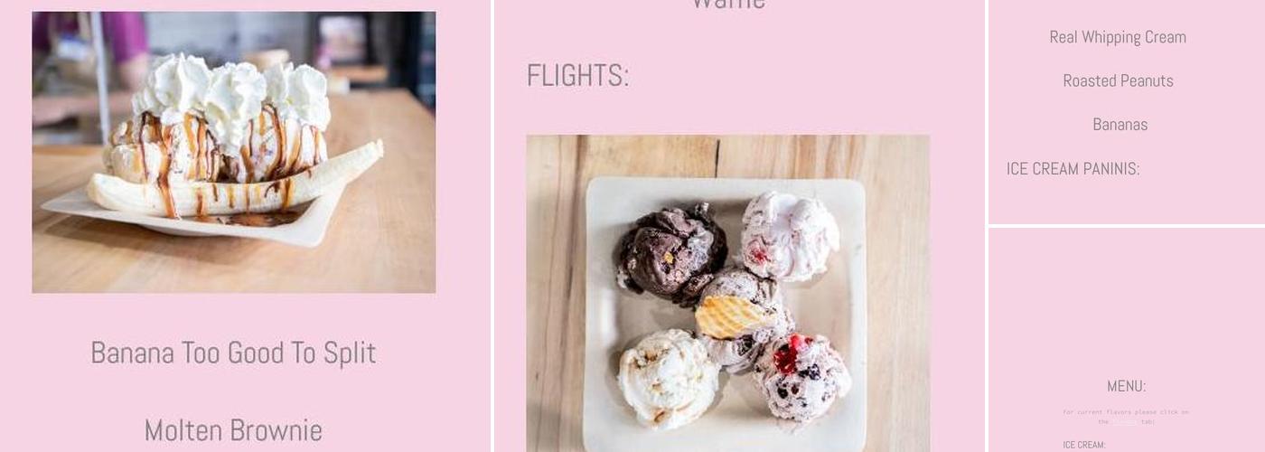 Lovejoys Real Ice Cream Menu