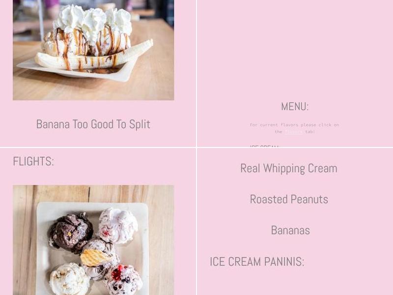 Lovejoys Real Ice Cream Menu