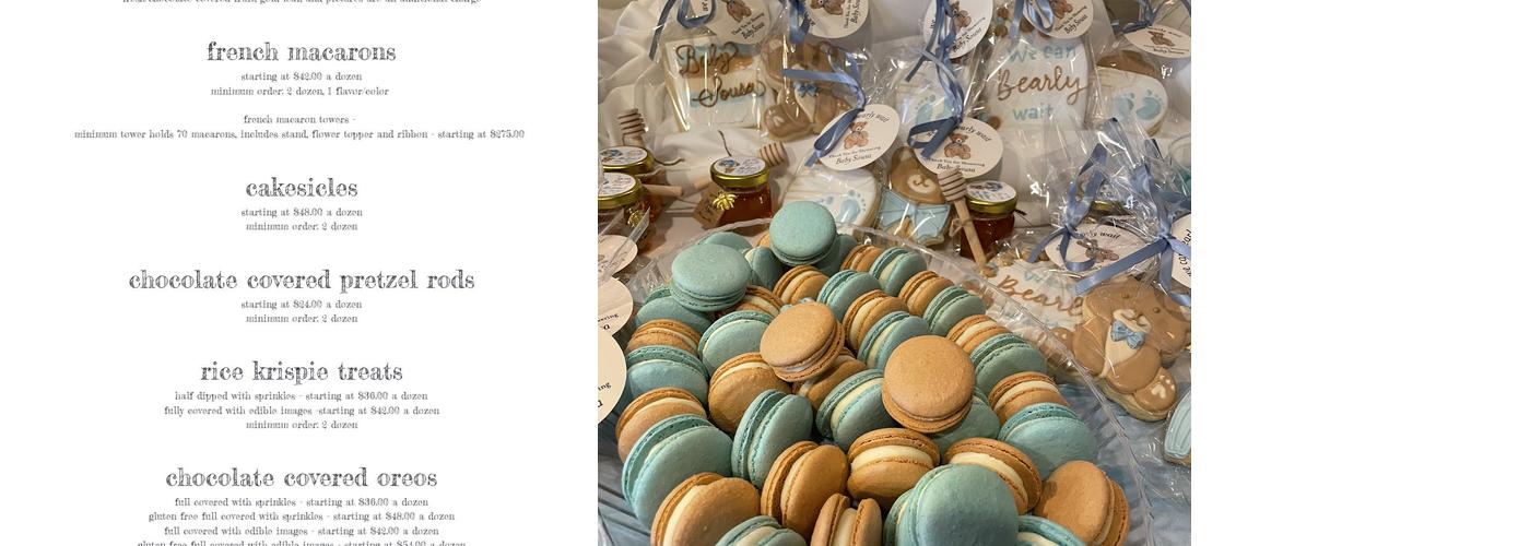 wish upon a pastry Menu