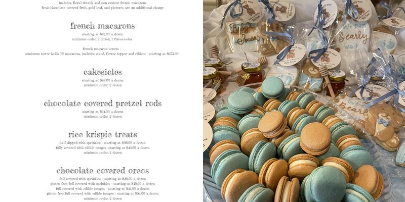wish upon a pastry Menu