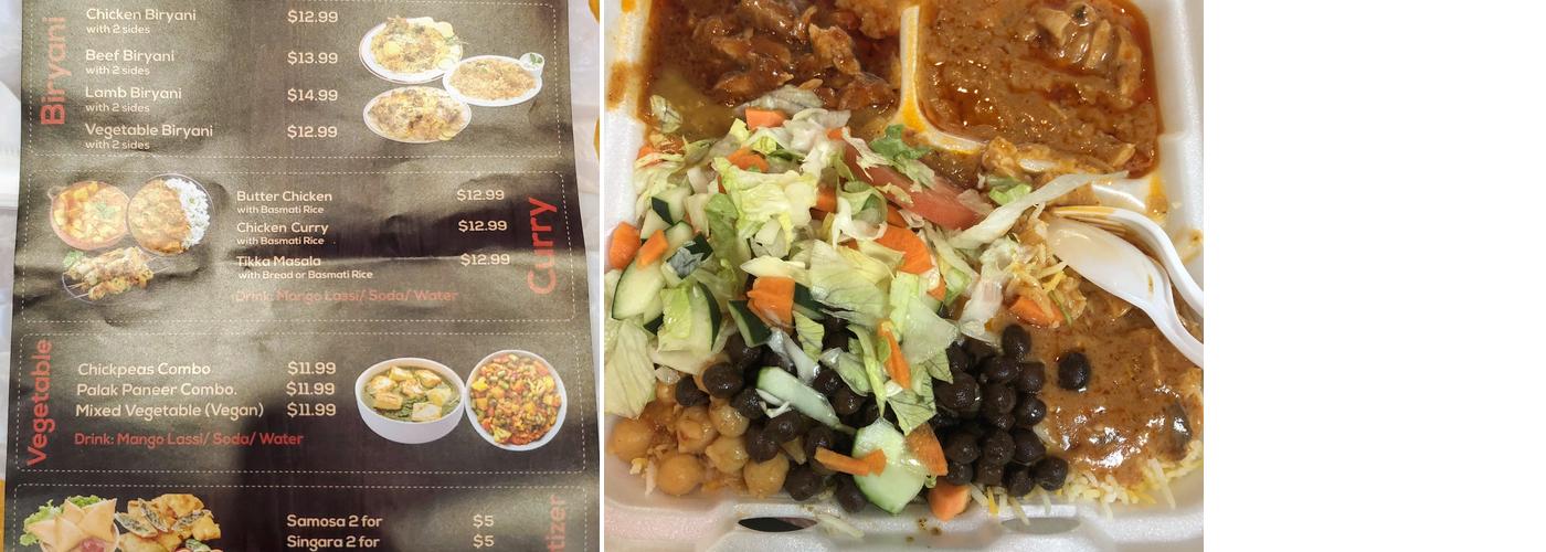 Taste of India Menu