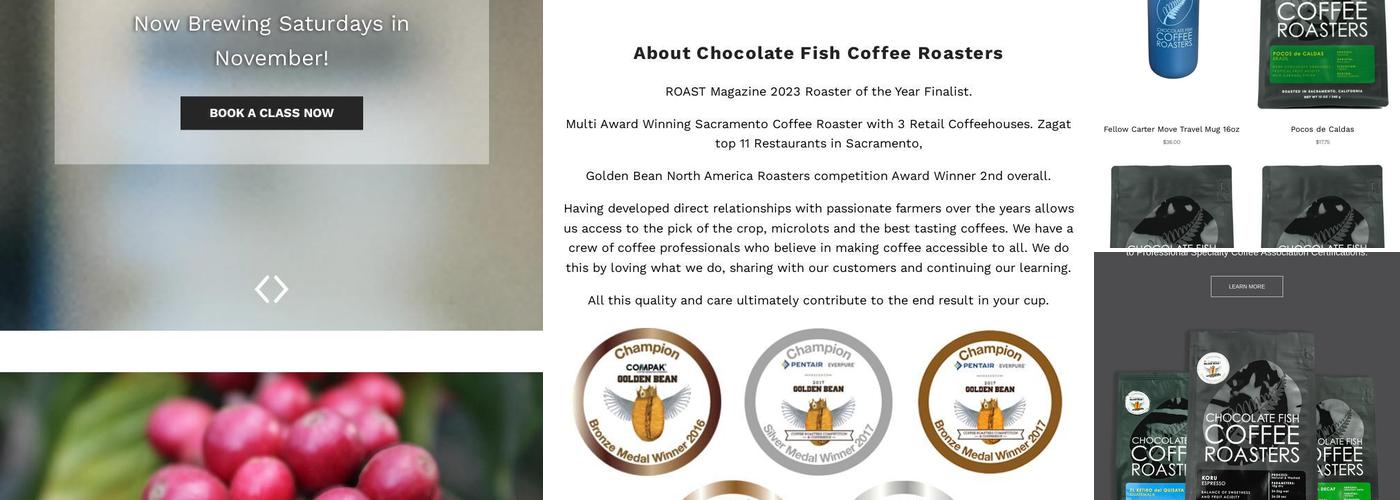 Chocolate Fish Coffee Roasters Menu
