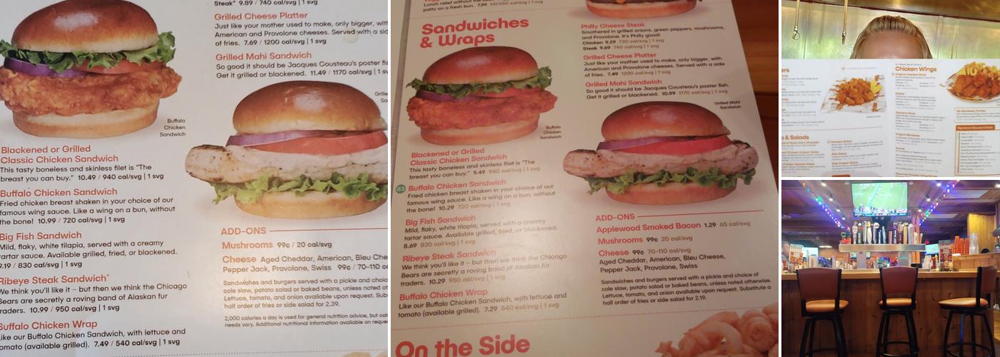 Hooters Menu