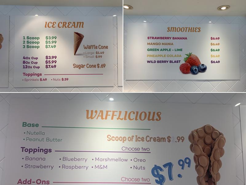 Wafflicious Menu