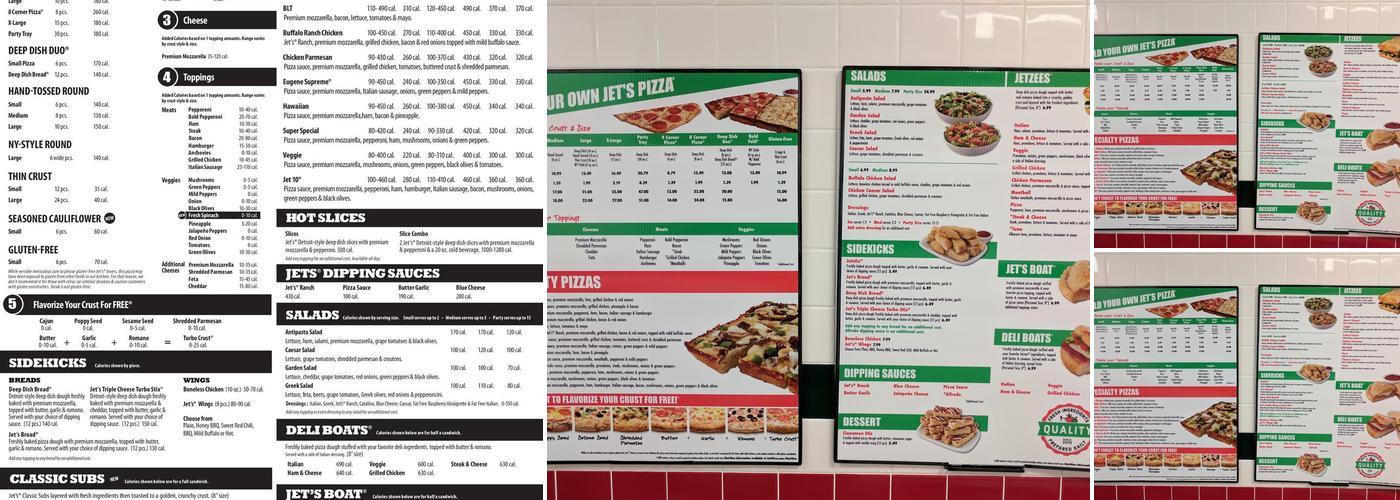 Jet's Pizza Menu