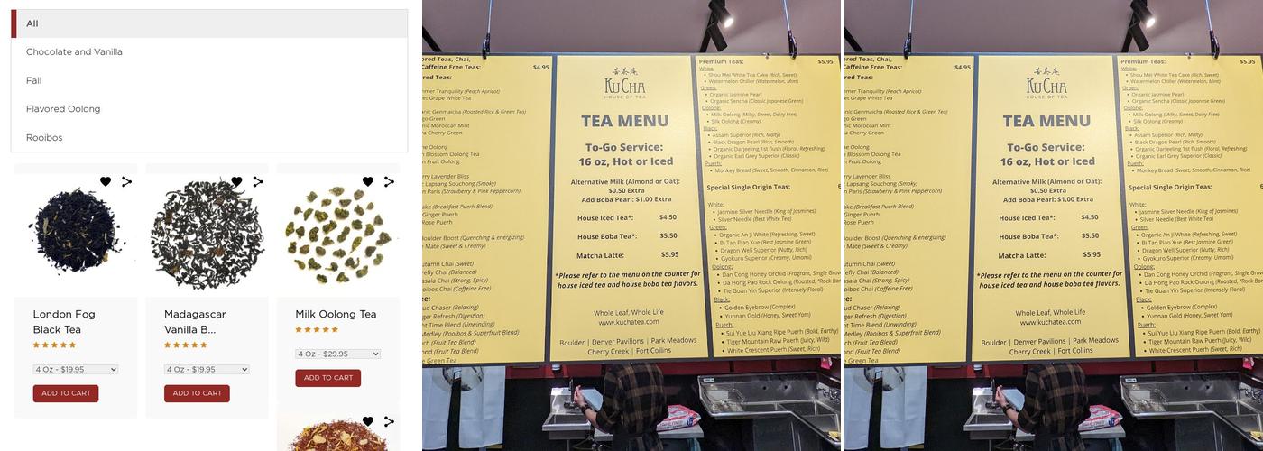 Ku Cha House of Tea Menu