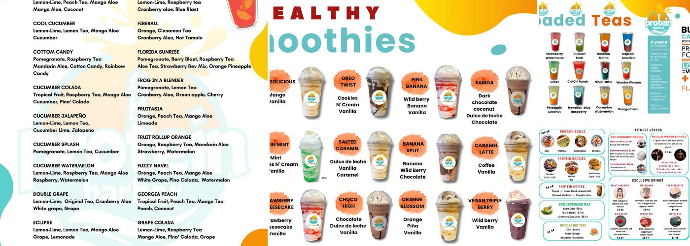Protein Harbor Menu