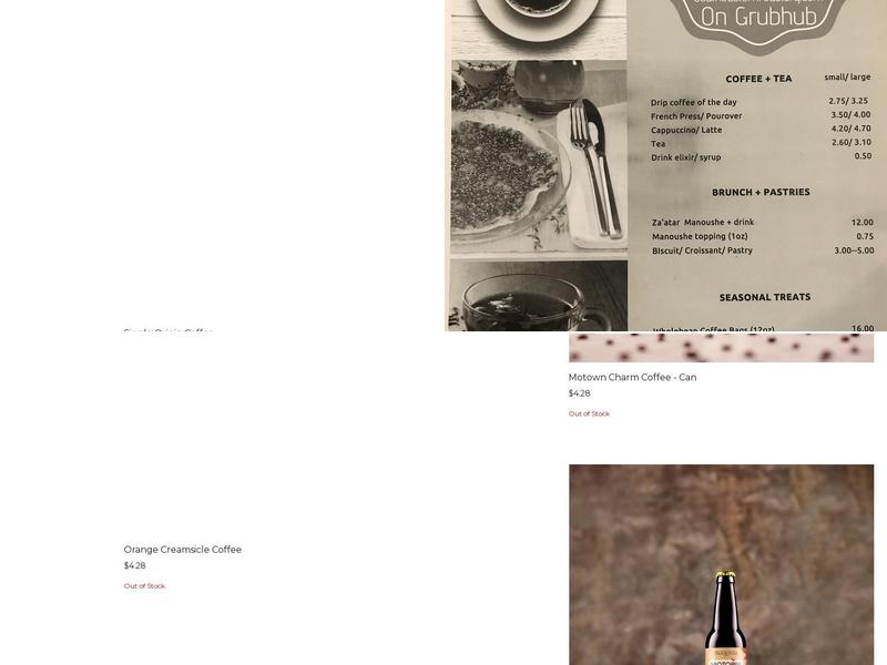 Southeastern Roastery Coffee Lab Menu