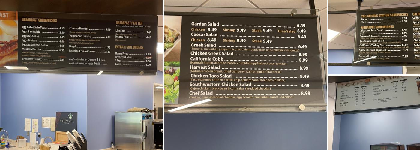 Park Plaza Cafe Menu