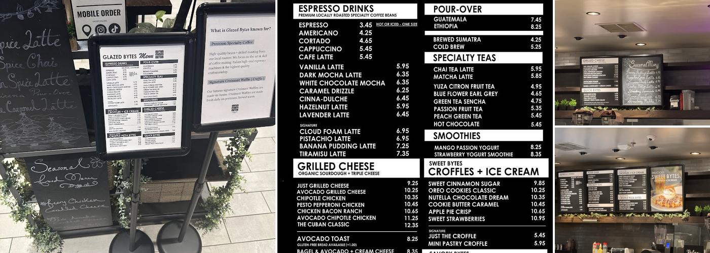 Glazed Bytes Menu