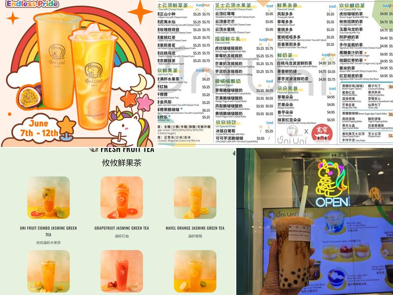 Uniuni tea-moa Menu