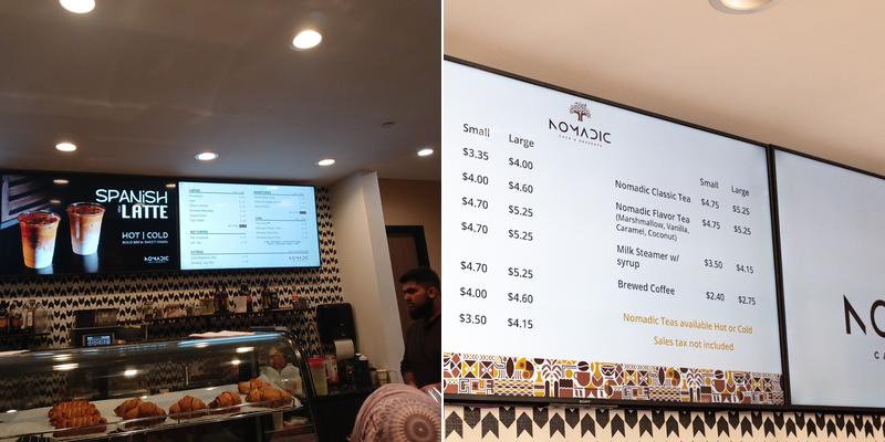 Nomadic Cafe Menu