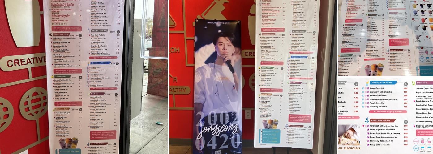 Mr. Sun Tea Menu