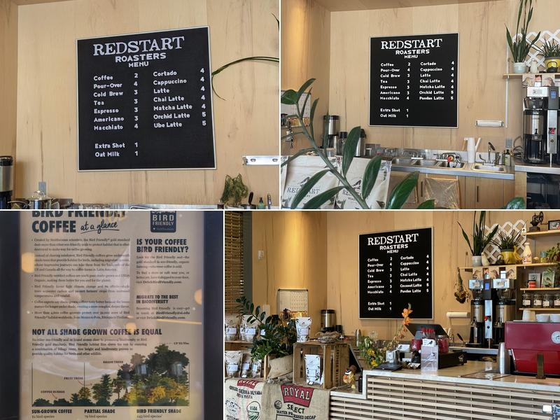 Redstart Roasters Menu