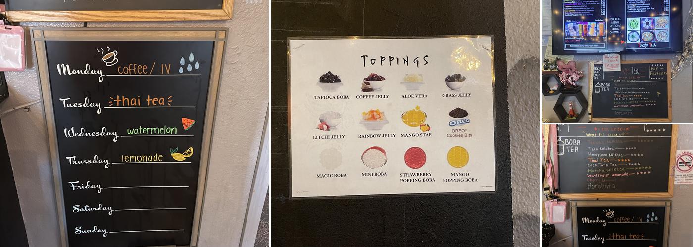 Tokyo Tea Menu