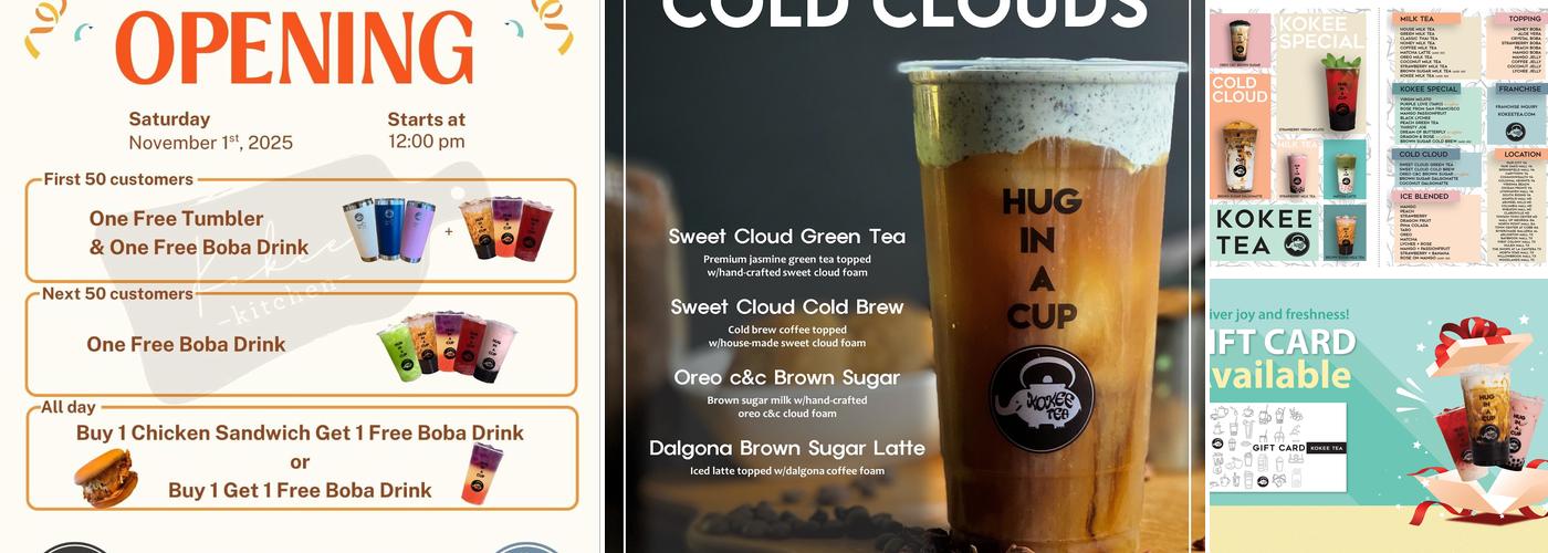 Kokee Tea Menu