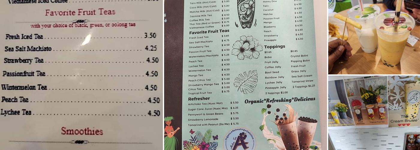 Aloha Tea Menu