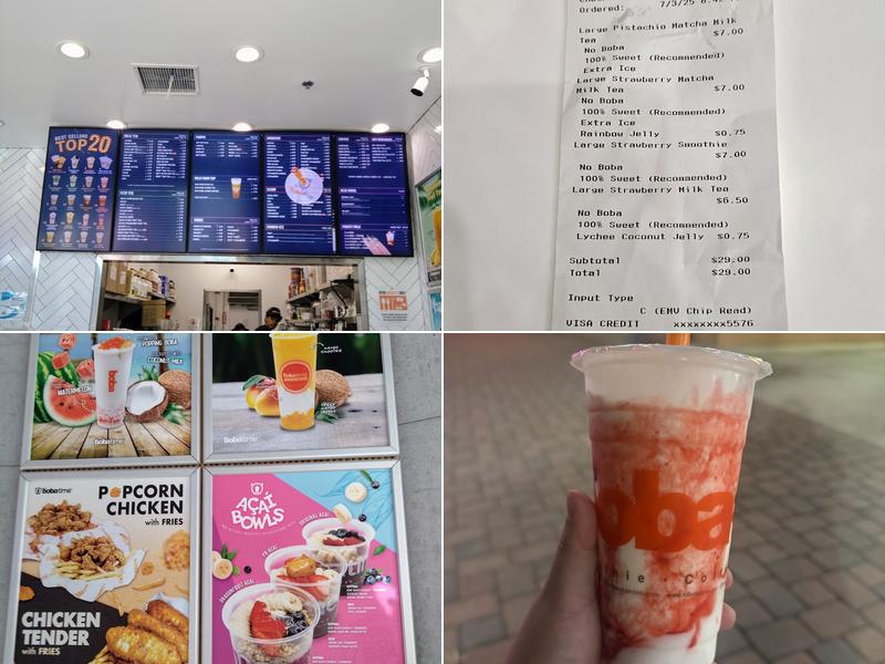 It's boba time Menu