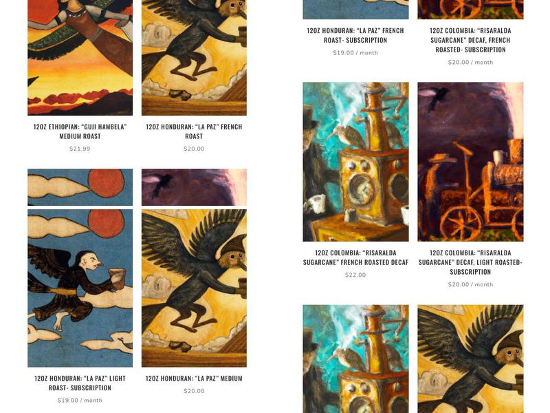 CrowBeard Craft Coffee Menu