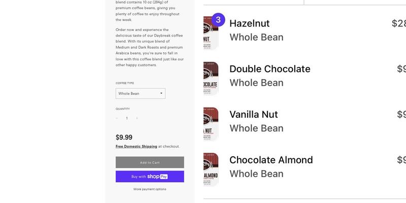 Coffeol Roasting Menu