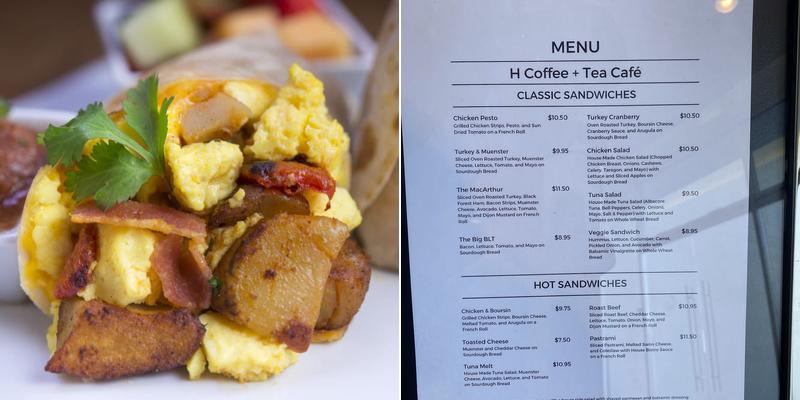 H Coffee+Tea Menu
