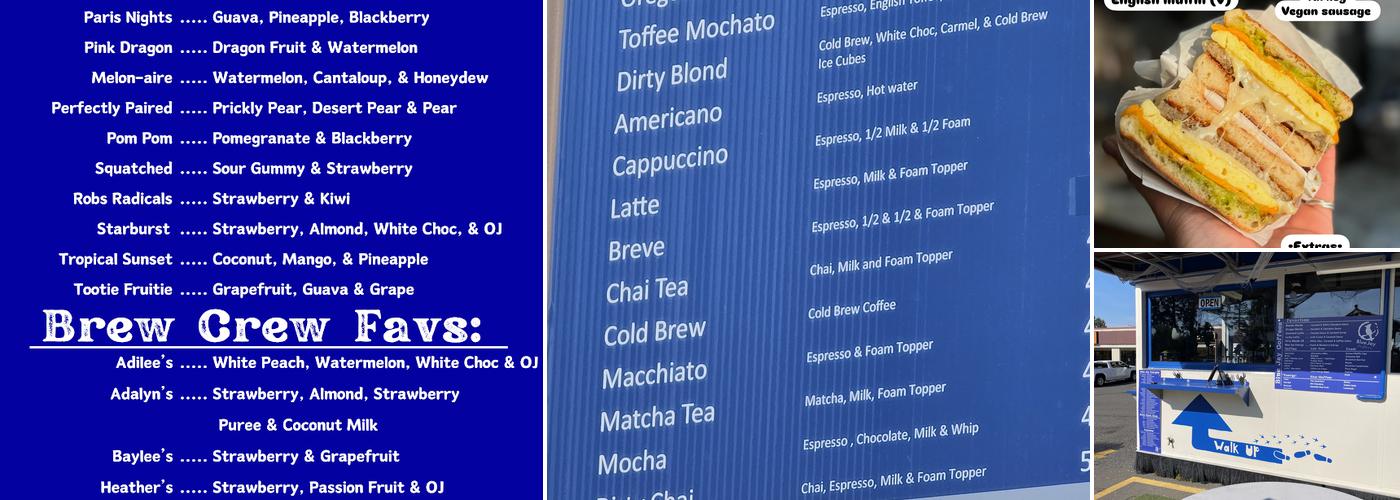 Blue Jay Coffees Menu