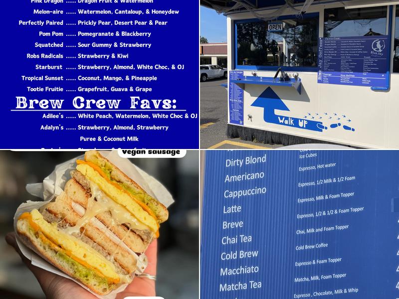 Blue Jay Coffees Menu