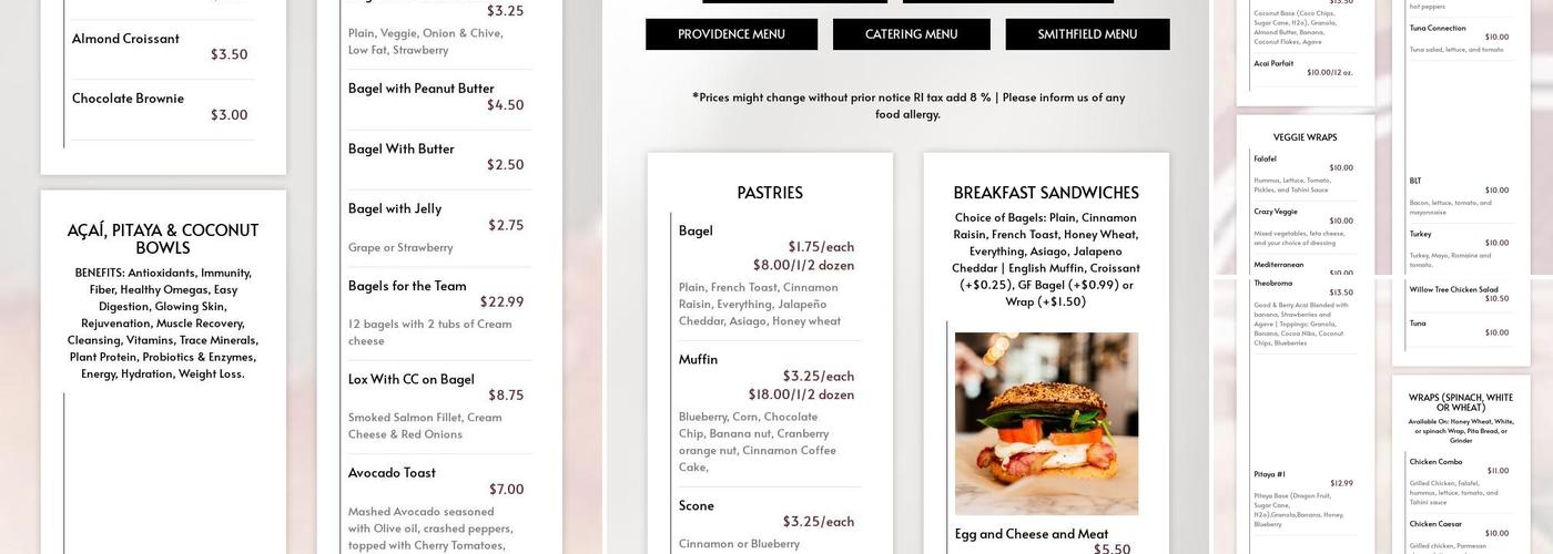 Coffee Connection Smithfield Menu